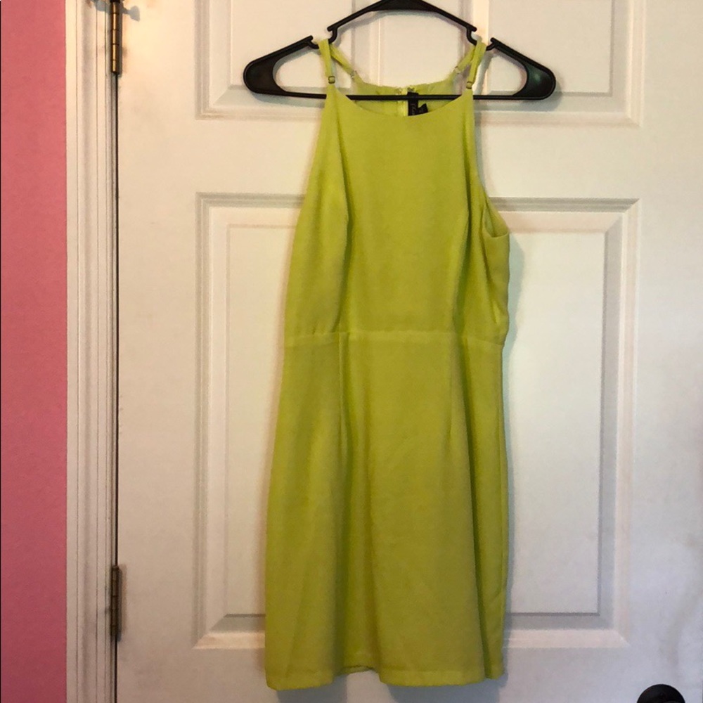 •Yellow green dress•
